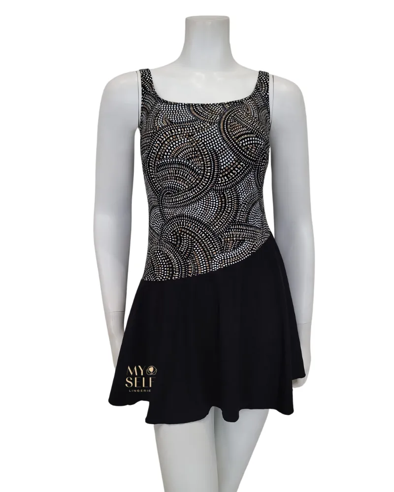 6466 Black & Gold Kista Bathing Suit