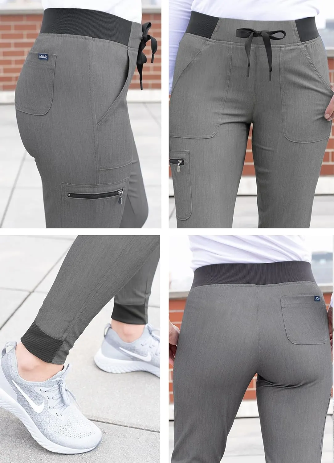Adar Pro Scrubs for Women - Ultimate Yoga Jogger Scrub Pants