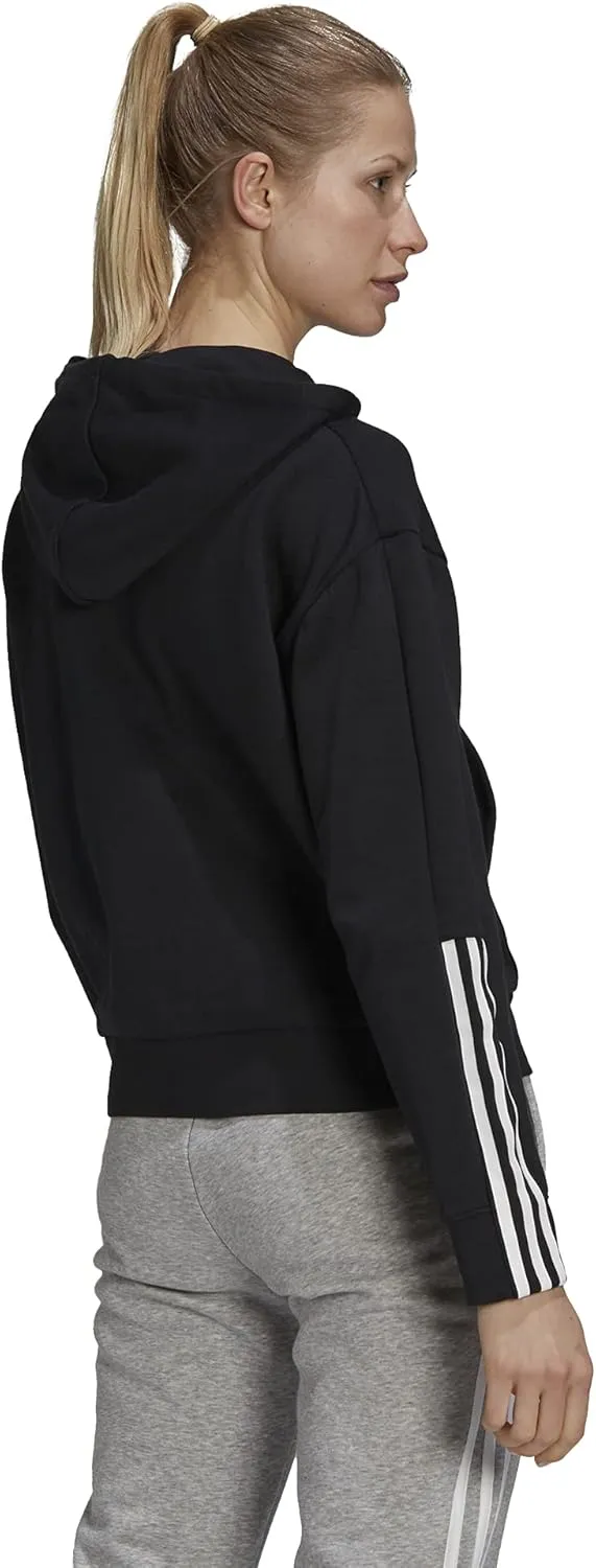 adidas Women's Essentials Loose-Cut 3-Stripes Full-Zip Hoodie