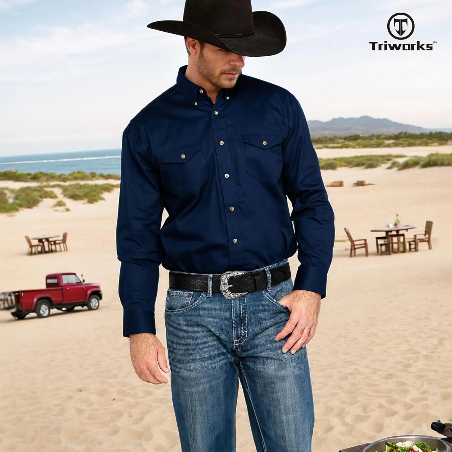 Adjustable Vintage Western Belts for Women Men Cowboy Cowgirl Belt Engraved Buckle Belt for Jeans Pants Dresses