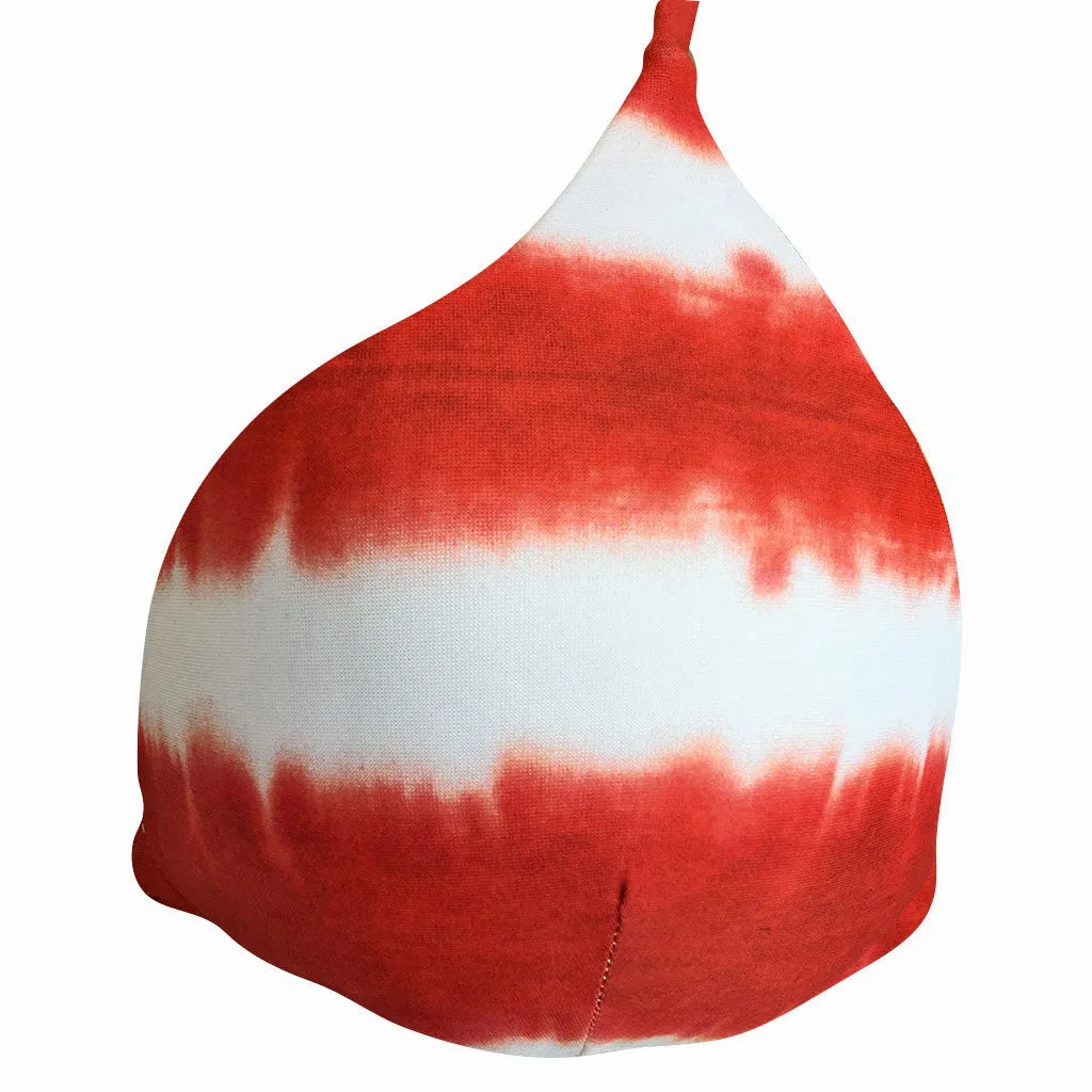 Agua Doce Red and White Stripe Tie Dye String Bikini