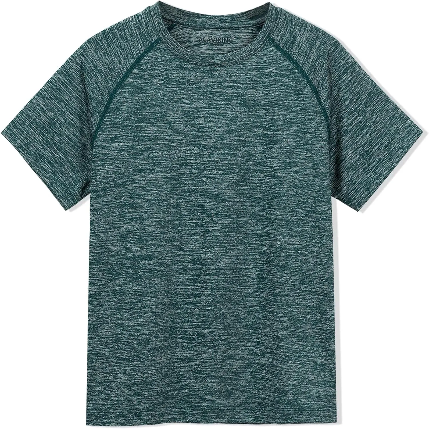 ALAVIKING Workout Shirts for Men Quick Dry Running Gym Athletic T Shirts Moisture Wicking Short Sleeve Fitness Crew Neck