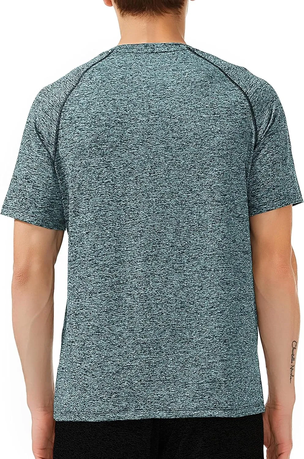 ALAVIKING Workout Shirts for Men Quick Dry Running Gym Athletic T Shirts Moisture Wicking Short Sleeve Fitness Crew Neck
