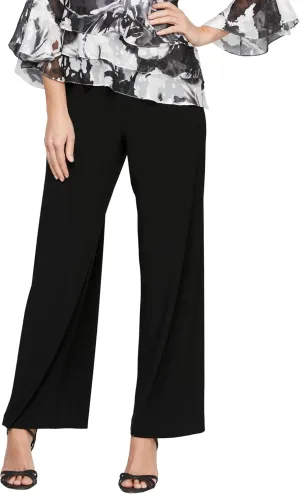 Alex Evenings Women's Straight Leg Dress Pant for Mother of The Bride, Elegant Party Outfit (Petite and Regular Sizes)