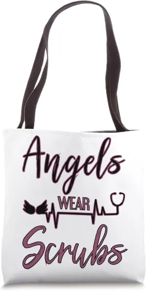 Angels Wear Masks Fun Medical Professional Doctor Nurse Tote Bag
