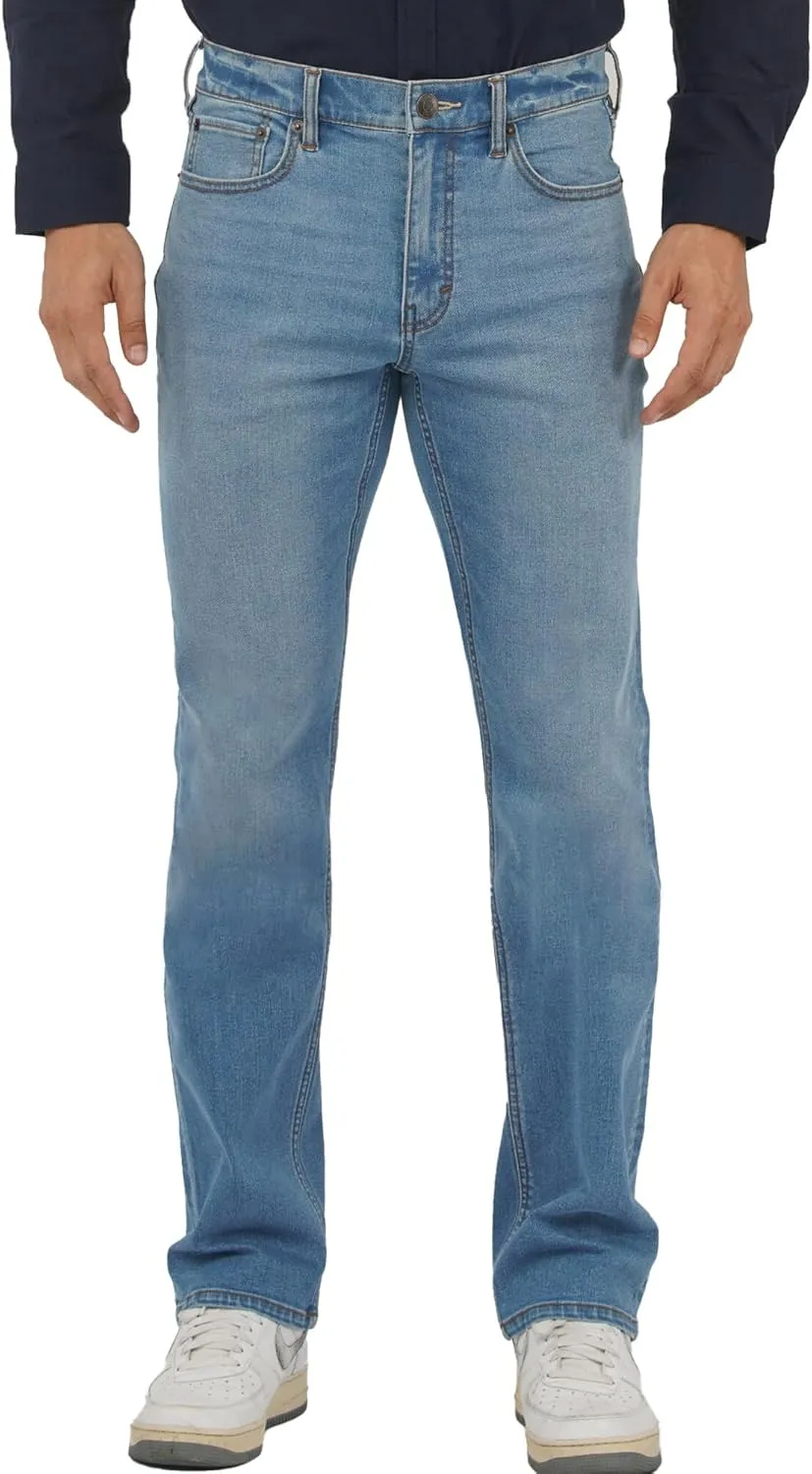 APUOR Regular Fit Stretch Jeans for Men Straight Leg Work Jeans Men's Comfy Casual Pants