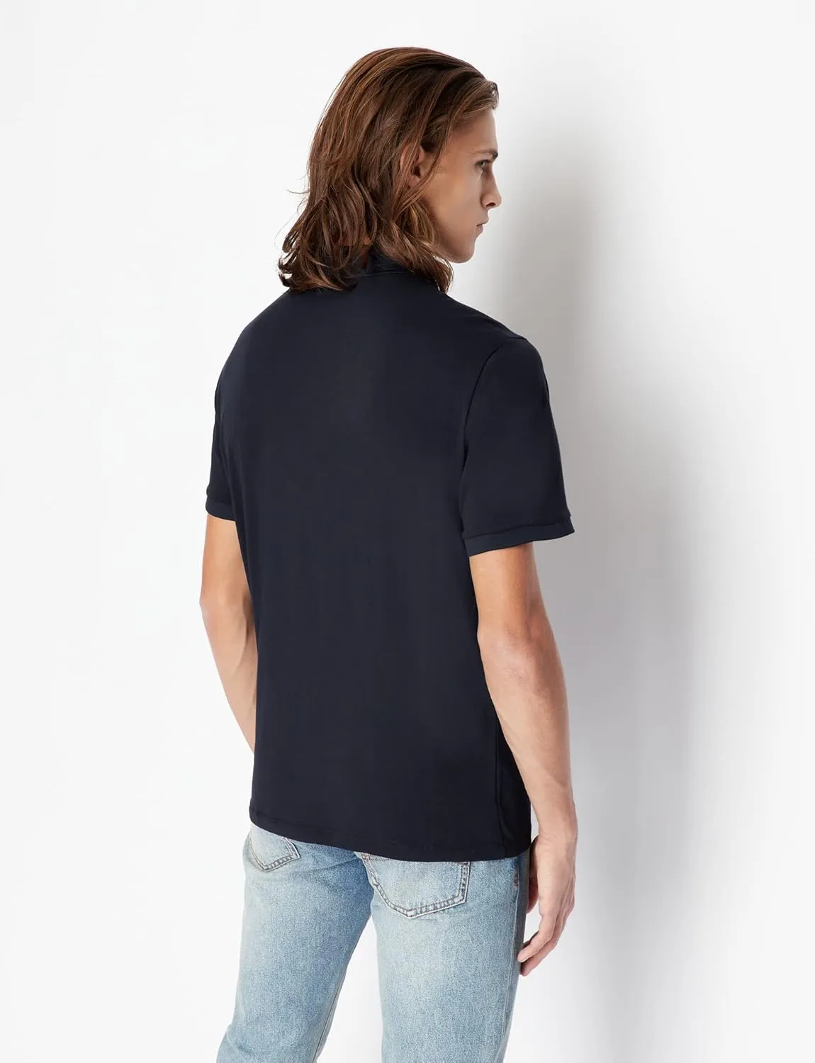 Armani Exchange Men's Regular Fit Cotton Jersey Milano New York Polo
