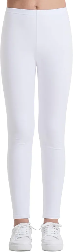Auranso Kids Girls Leggings Full Length Cotton Tights Pants 4-14 Years