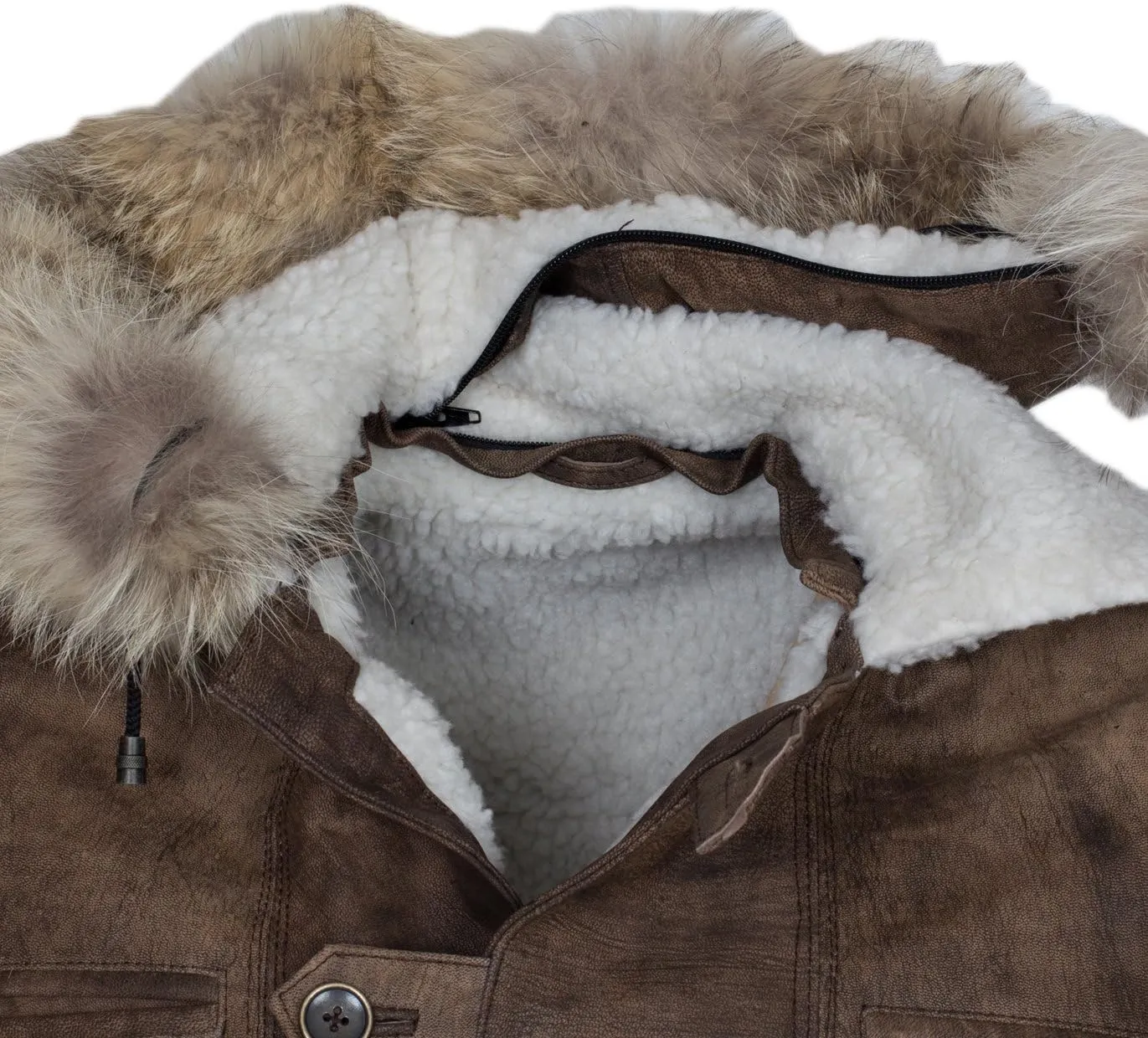 Bane Shearling Leather Trench Coat Mens - Real Cowhide Long Leather Jacket Fur Coats
