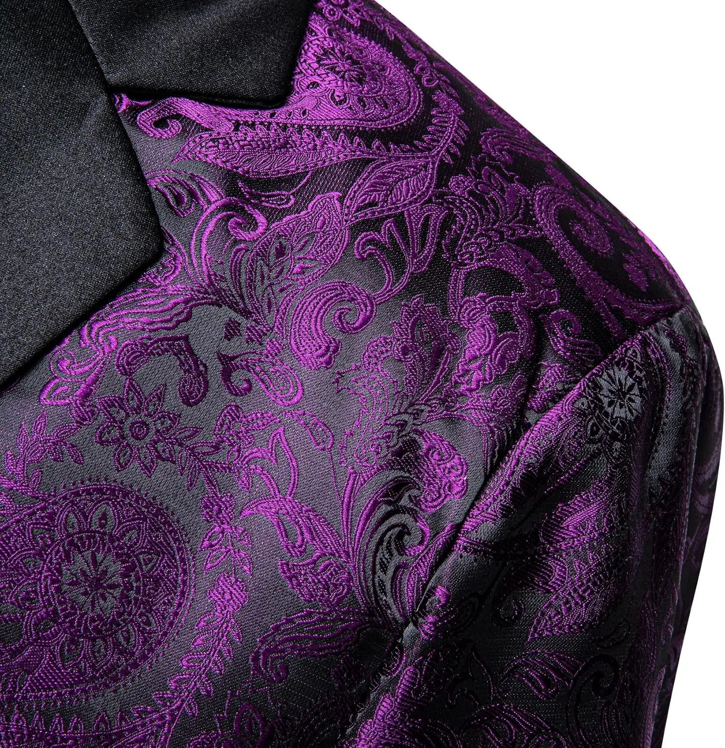 Barry. Wang Men's Sport Coats & Blazers Flower Suit Jacket 1 Button Paisley Tuxedo Mardi Gras Carnival Parade Gift