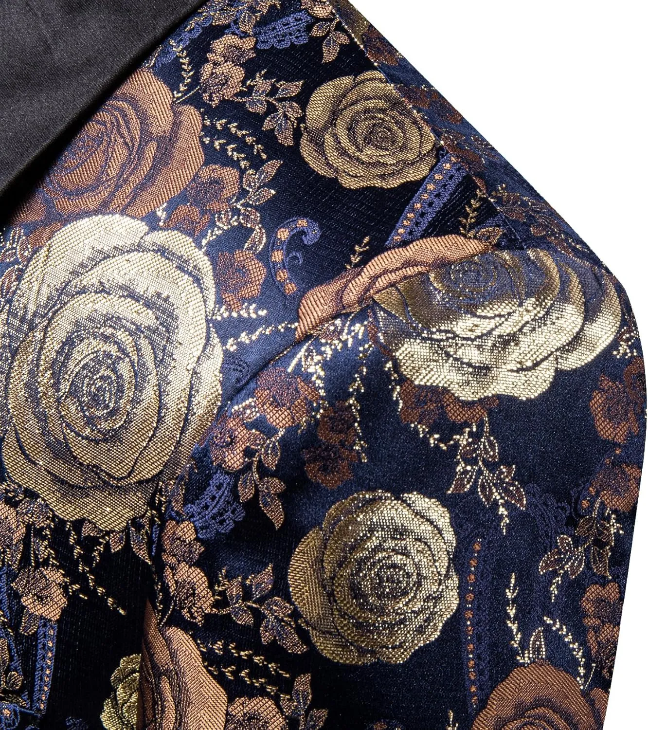 Barry. Wang Men's Sport Coats & Blazers Flower Suit Jacket 1 Button Paisley Tuxedo Mardi Gras Carnival Parade Gift