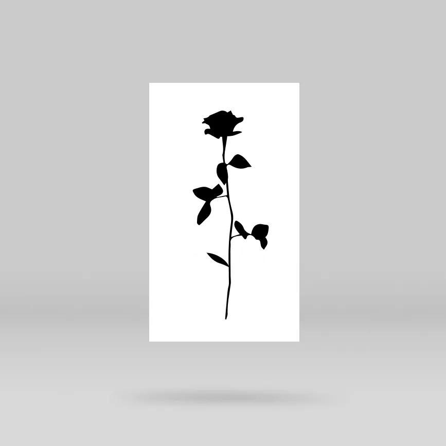 Black Rose Temporary Tattoo (Set of 3)