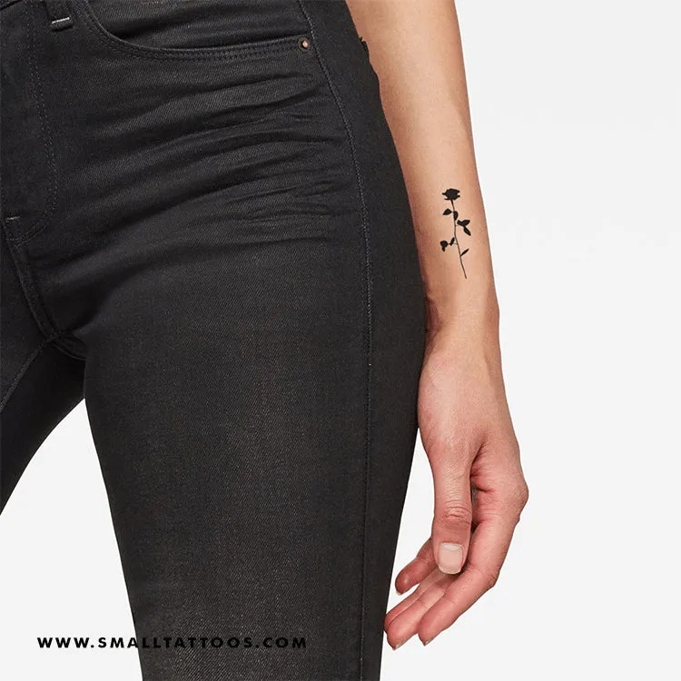 Black Rose Temporary Tattoo (Set of 3)
