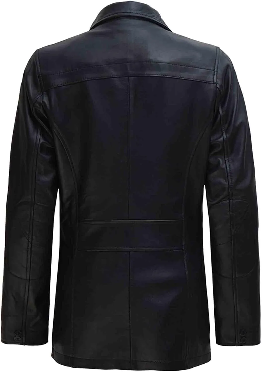 Blingsoul Leather Car Coats for Womens - Black Brown Real Long Leather Jacket Women