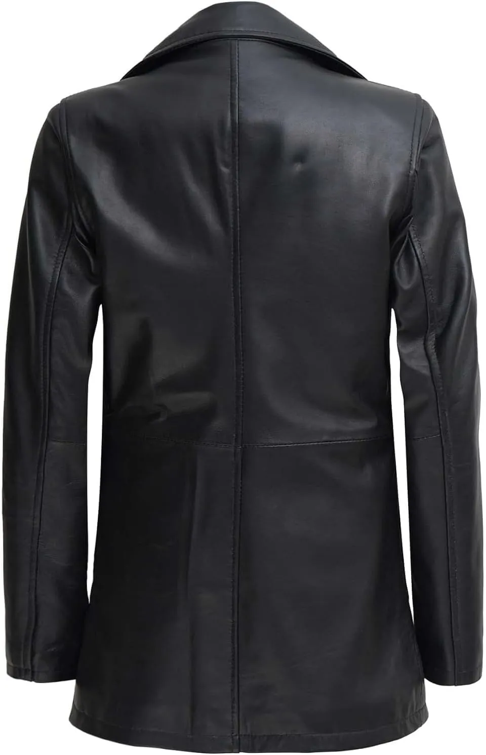 Blingsoul Leather Car Coats for Womens - Black Brown Real Long Leather Jacket Women