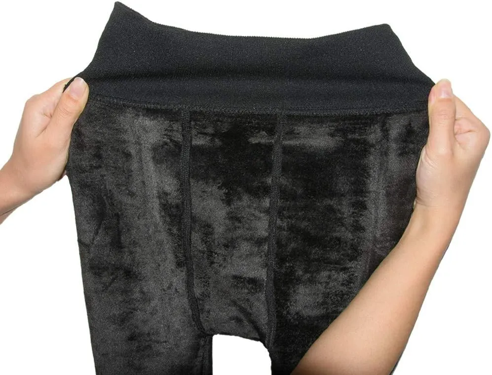 Blostirno Women's Fleece Lined Tights Thermal Pantyhose Leggings Opaque Winter Warm Thick Stockings Tights