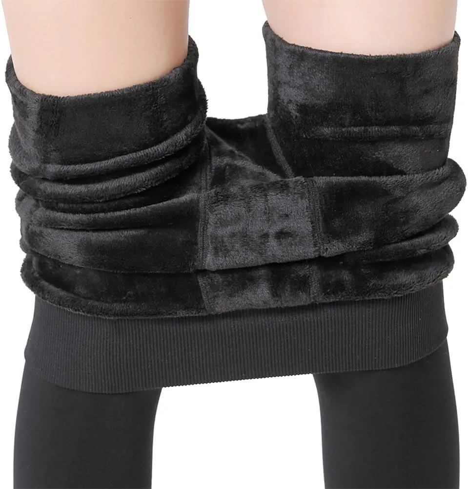 Blostirno Women's Fleece Lined Tights Thermal Pantyhose Leggings Opaque Winter Warm Thick Stockings Tights