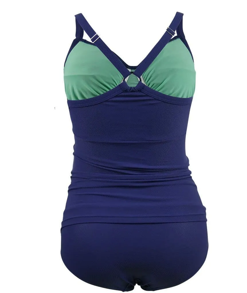 Cake Rosewater Frappe Maternity Tankini Swimwear Set -  Navy