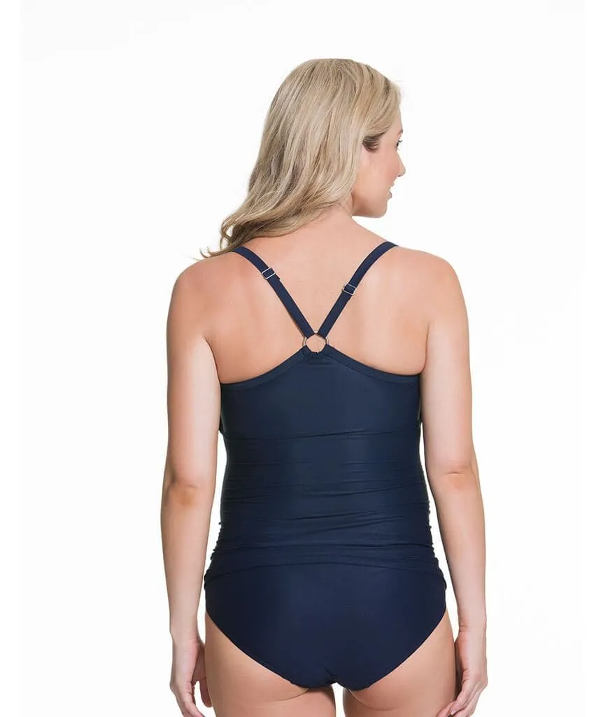 Cake Rosewater Frappe Maternity Tankini Swimwear Set -  Navy