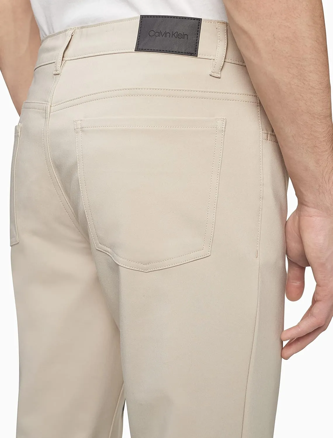 Calvin Klein Men's Move 365 Stretch Slim Fit Wrinkle Resistant Tech Woven Pant