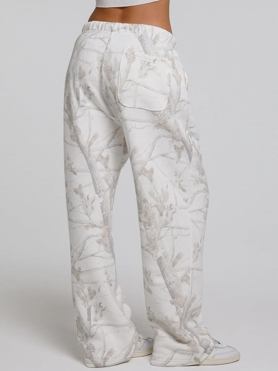 Camo Sweatpant for Women Camouflage Sweatpants Y2K Wide Leg Elastic Waist Drawstring Pants Baggy Palazzo Joggers