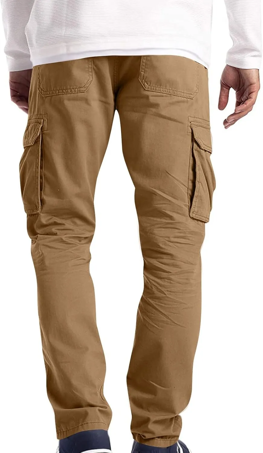 Cargo Pants for Men Slim Fit Plus Size Work Pants 3XL-5XL Stretch Casual Outdoor Hiking Pants Twill Denim Cargo Pants