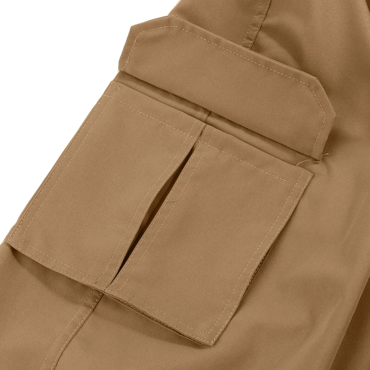 Cargo Pants for Men Slim Fit Plus Size Work Pants 3XL-5XL Stretch Casual Outdoor Hiking Pants Twill Denim Cargo Pants