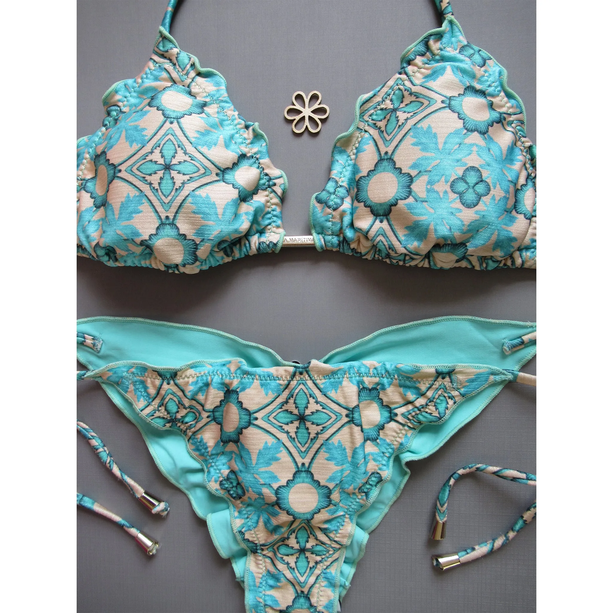 Cia Maritima Casablanca Ripple Triangle String Bikini