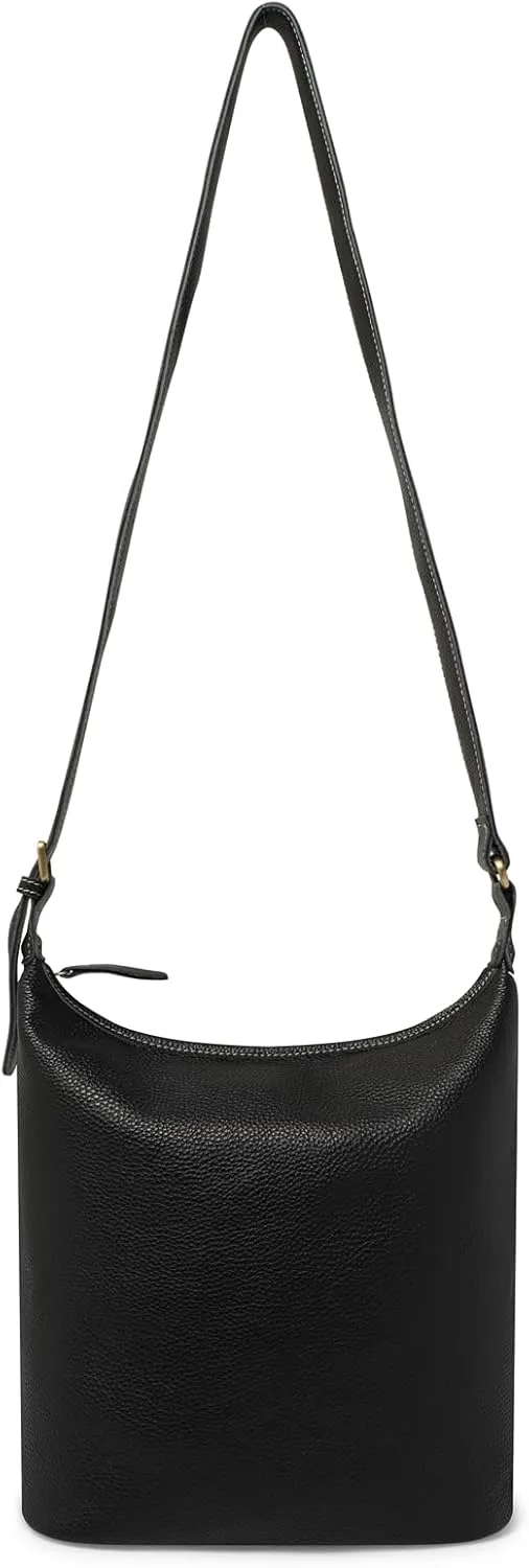 Classic Leather Hobo Shoulder Bag Leather Adjustable Strap Minimalist Style Genuine Cowhide Perfect for Everyday Use