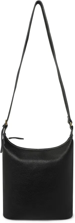 Classic Leather Hobo Shoulder Bag Leather Adjustable Strap Minimalist Style Genuine Cowhide Perfect for Everyday Use
