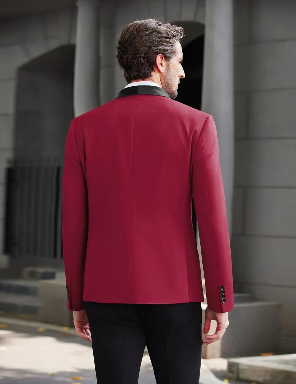 COOFANDY Men Tuxedo Jacket Slim Fit Blazer Suit Jacket Prom Dinner Party Wedding