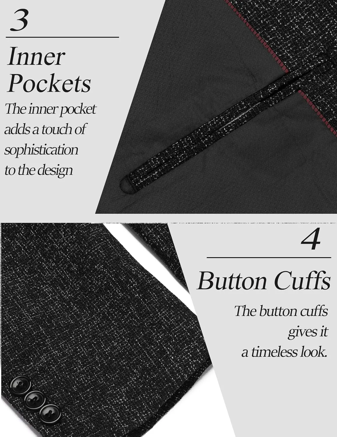COOFANDY Men's Casual Blazer Suit Jackets Slim Fit One Button Business Sport Coats