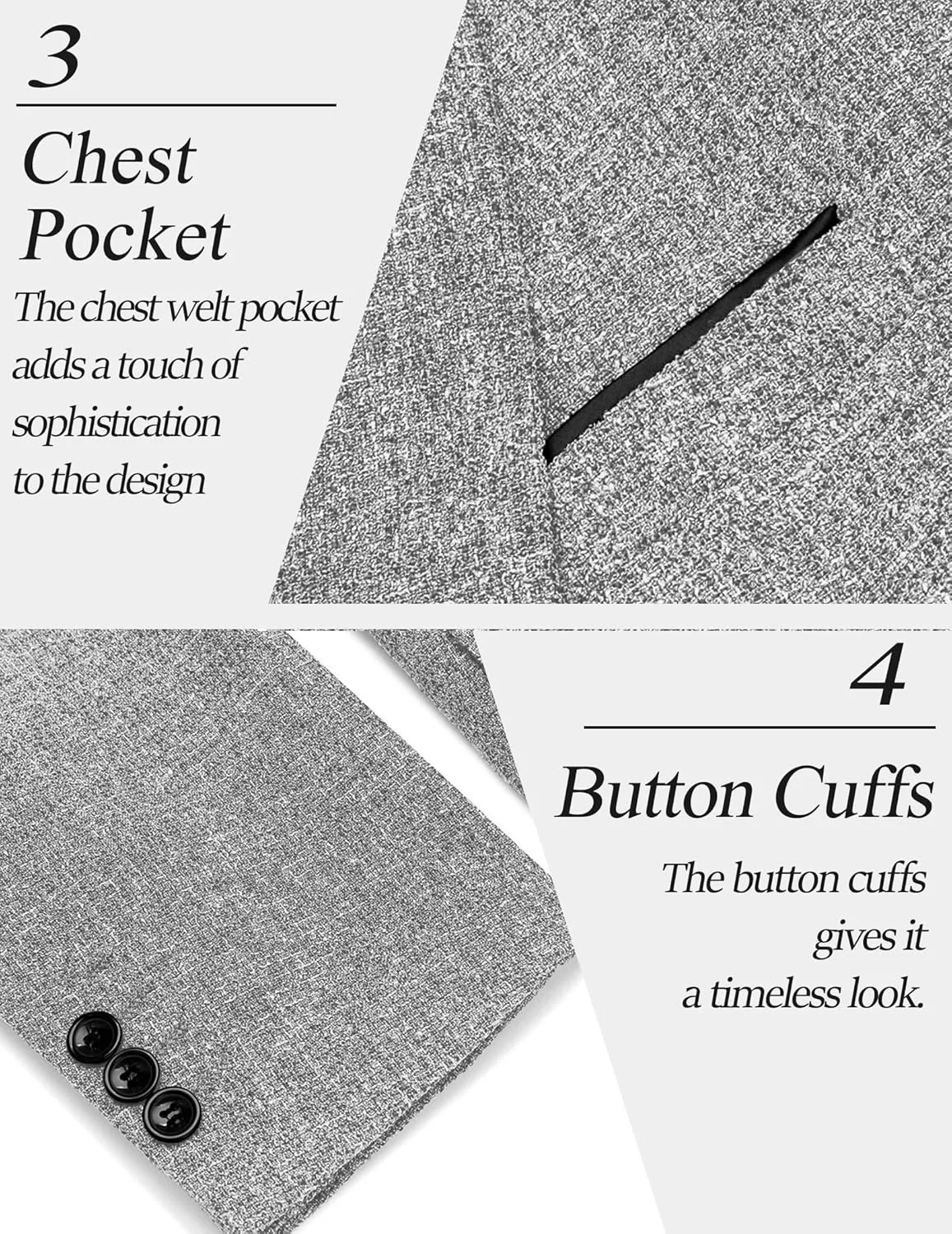 COOFANDY Men's Casual Blazer Suit Jackets Slim Fit One Button Business Sport Coats