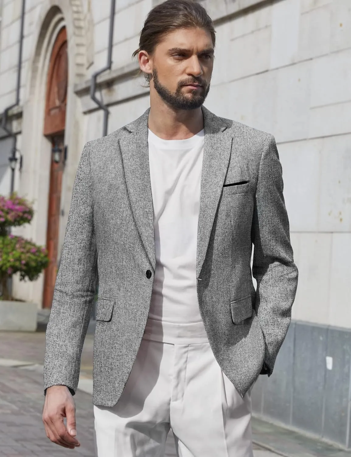 COOFANDY Men's Casual Blazer Suit Jackets Slim Fit One Button Business Sport Coats