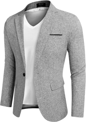 COOFANDY Men's Casual Blazer Suit Jackets Slim Fit One Button Business Sport Coats