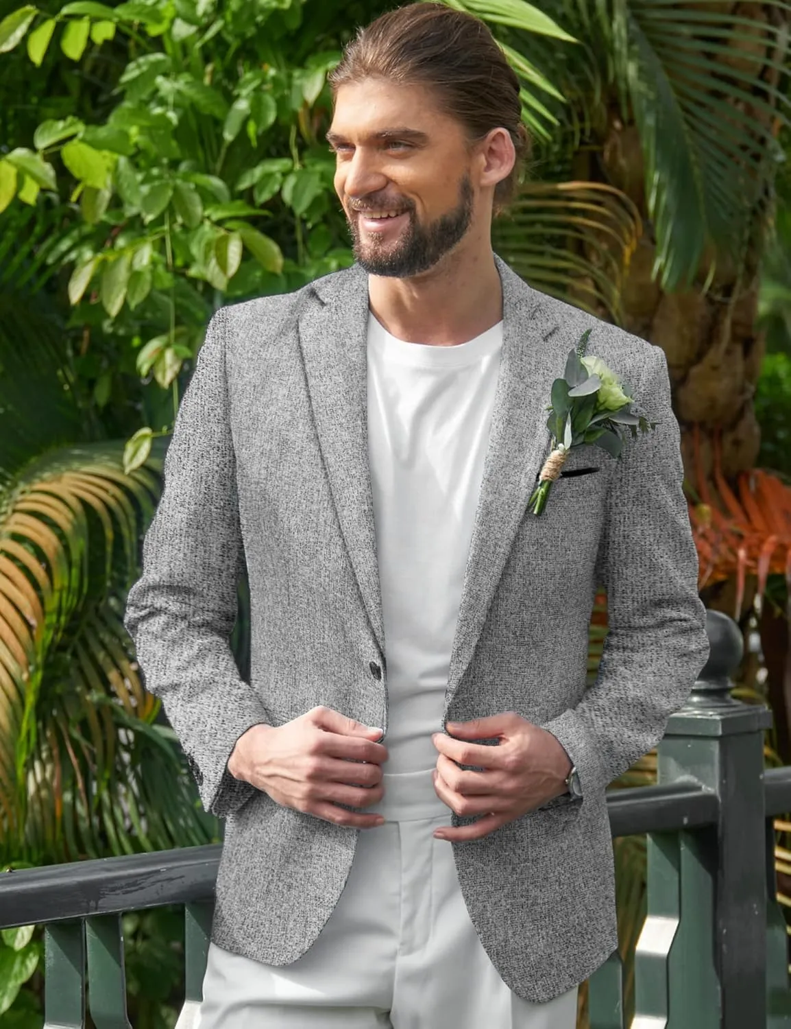 COOFANDY Men's Casual Blazer Suit Jackets Slim Fit One Button Business Sport Coats