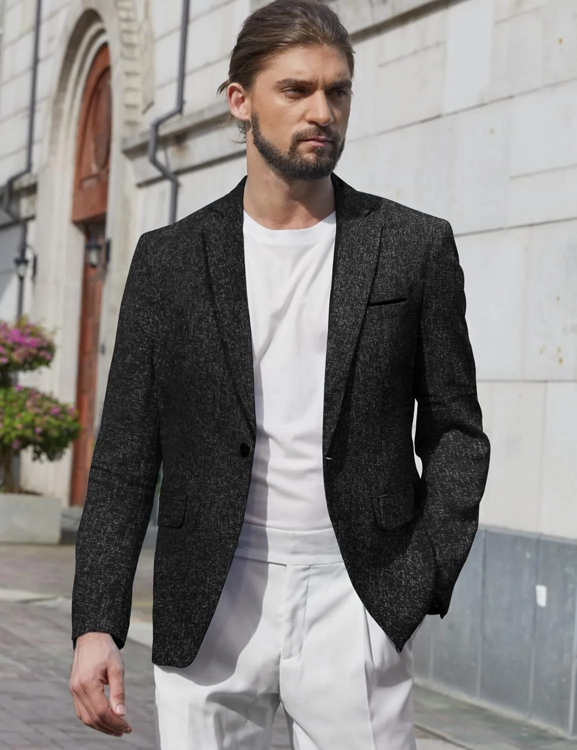 COOFANDY Men's Casual Blazer Suit Jackets Slim Fit One Button Business Sport Coats