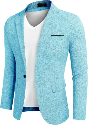 COOFANDY Men's Casual Blazer Suit Jackets Slim Fit One Button Business Sport Coats