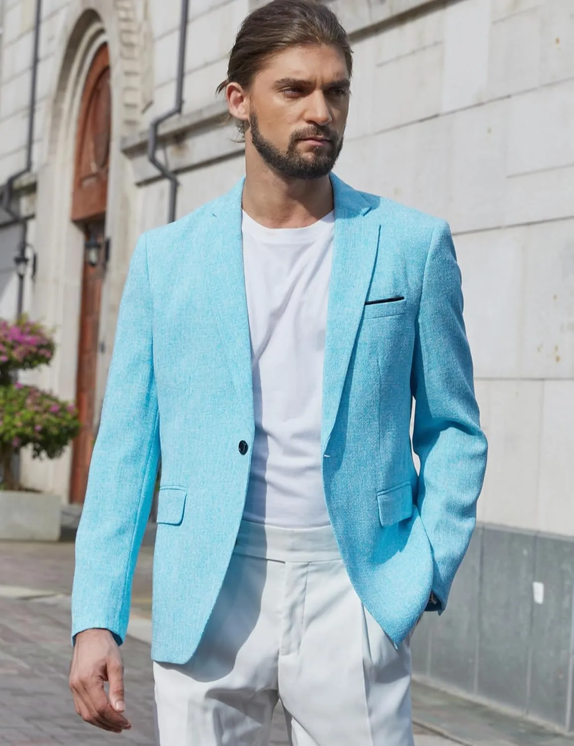 COOFANDY Men's Casual Blazer Suit Jackets Slim Fit One Button Business Sport Coats