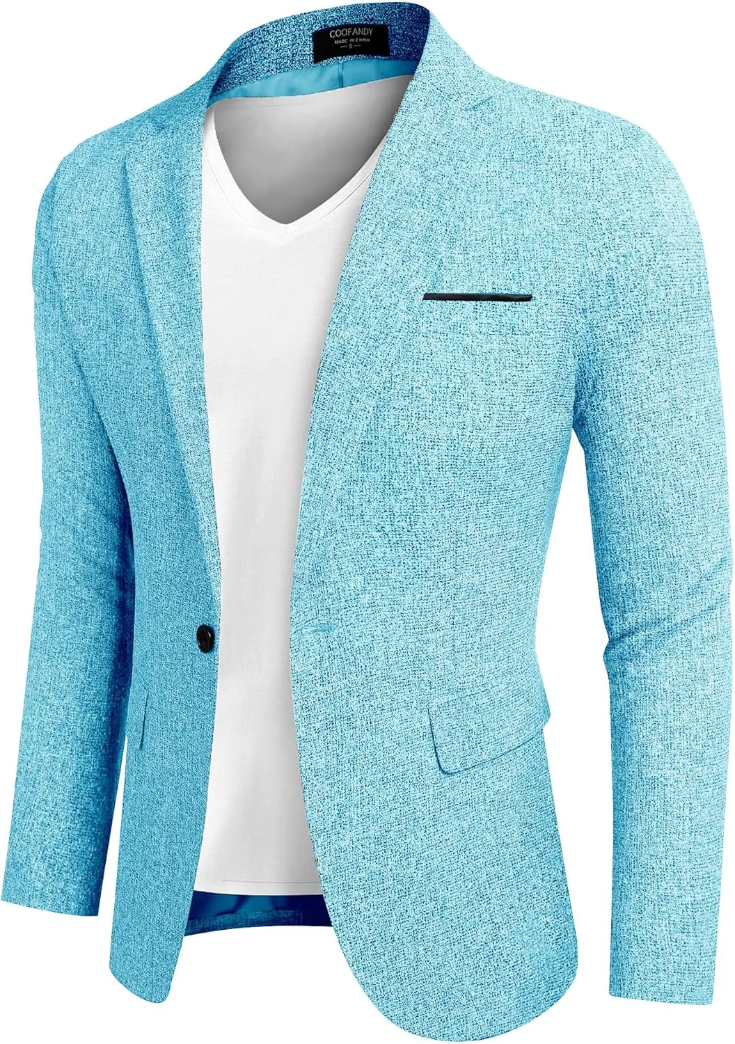 COOFANDY Men's Casual Blazer Suit Jackets Slim Fit One Button Business Sport Coats