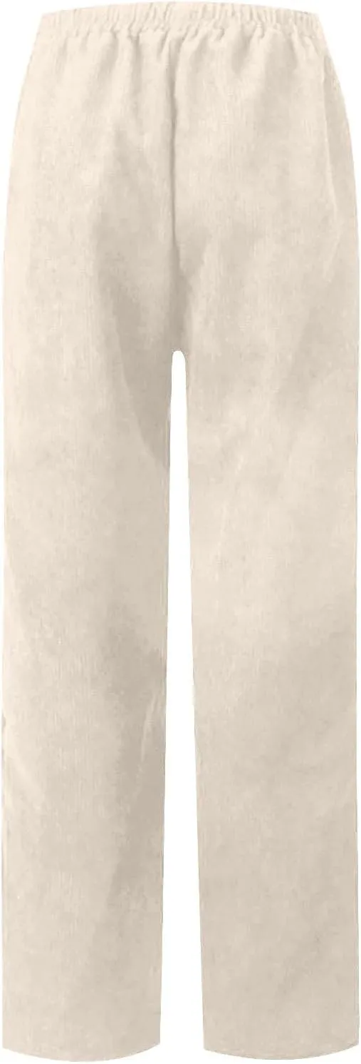 Corduroy Pants Women High Waisted Wide Leg Pants Casual Drawstring Elastic Waist Straight Leg Pants with Pockets