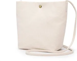 Crossbody Bag for Women Simple and Stylish Bucket Crossbody Bag Solid Color and Magnetic Closure Design