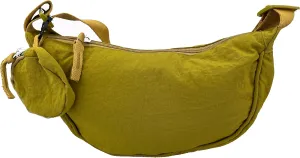 Crossbody Bag with Coin Purse Hobo Sling Crescent Bag Women Men Trendy Small Nylon Shoulder Bag Purse Adjustable Strap