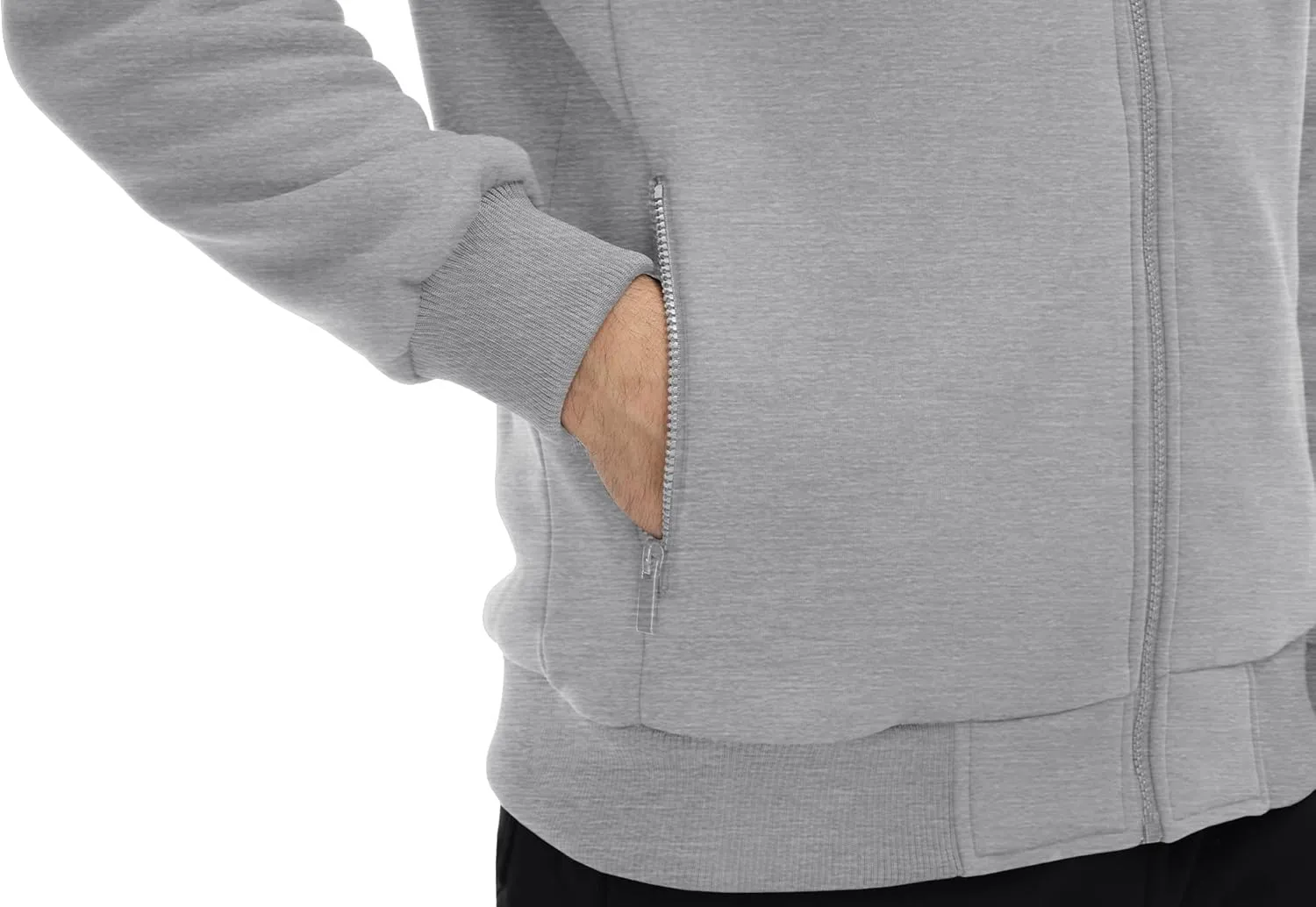 CRYSULLY Men's Sherpa Lined Jacket Fleece Full Zip Winter Hooded Sweatshirt Coats