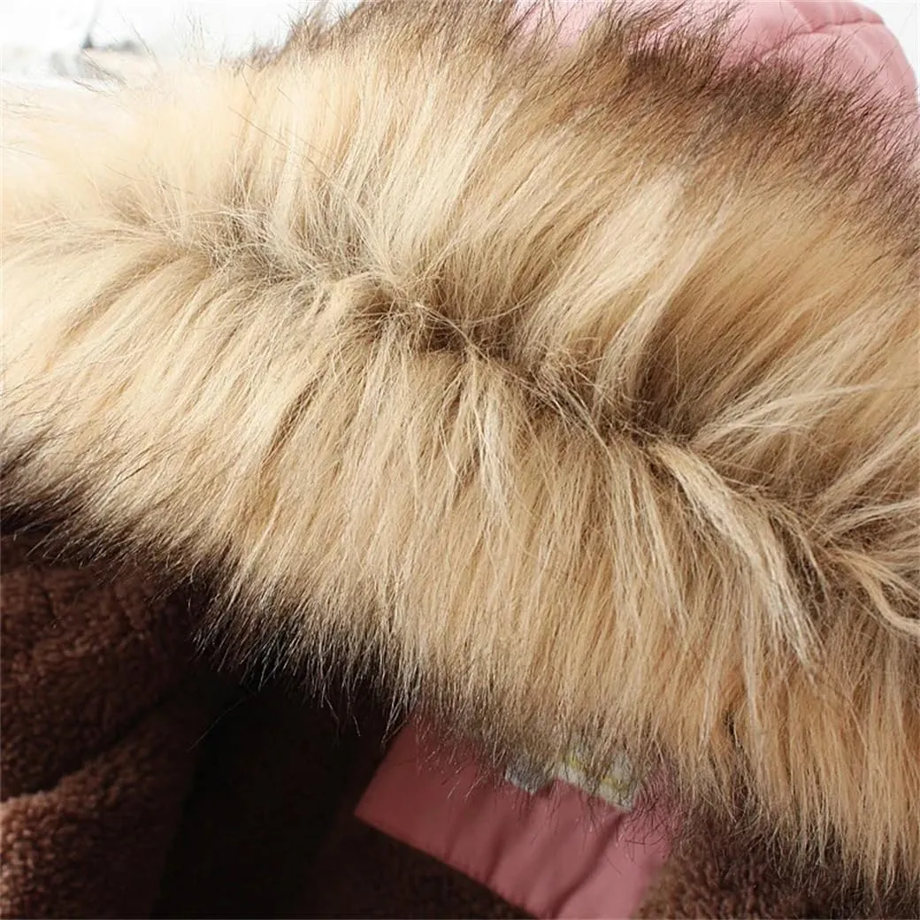 DBFBDTU Womens Parkas Long Warm Cotton Coat Hooded Jacket Female Thicken Warm Padded Overcoat Zipper