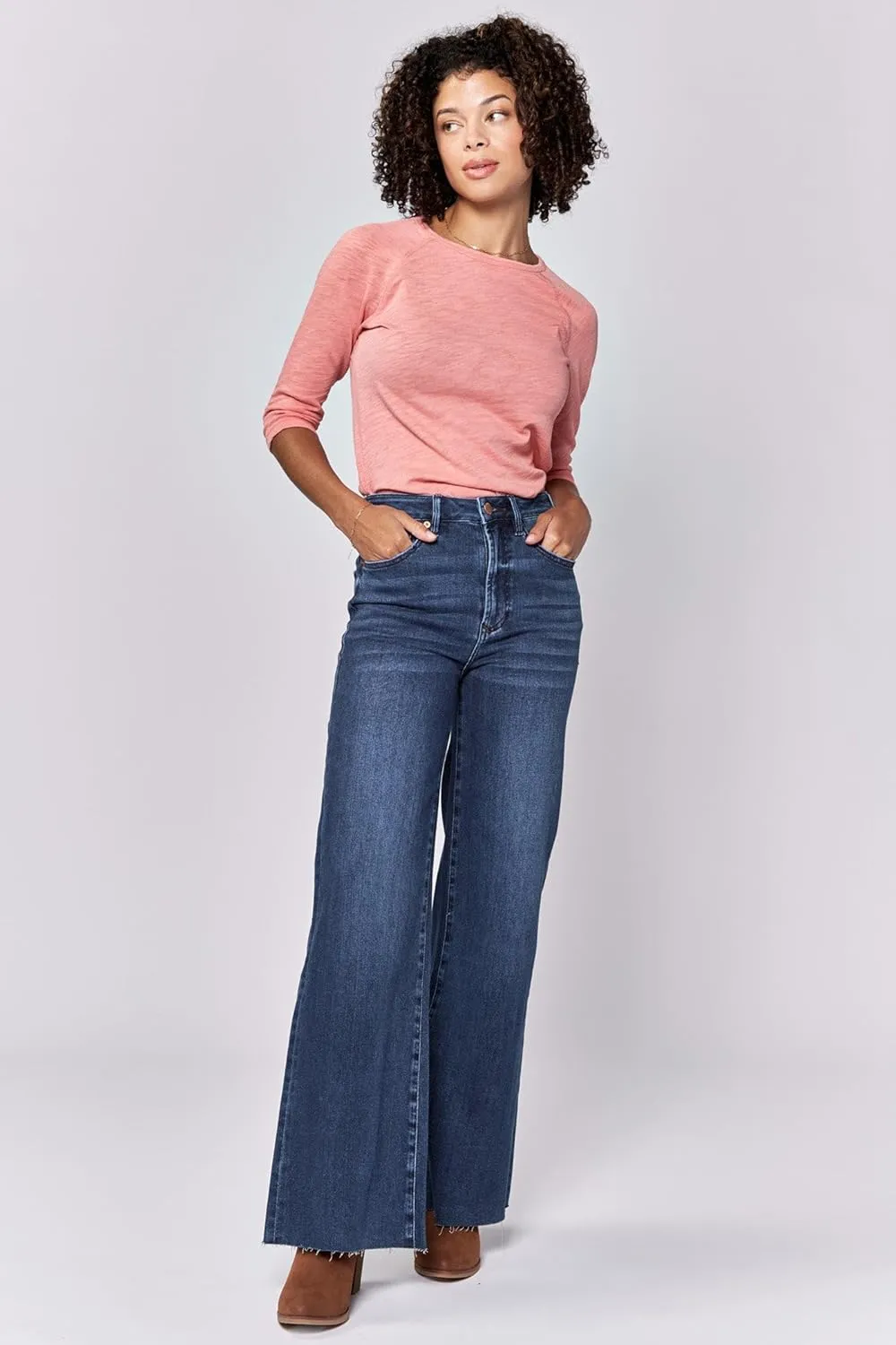 DEAR JOHN Fiona Women's Jeans Wide Leg High Rise Full Inseam