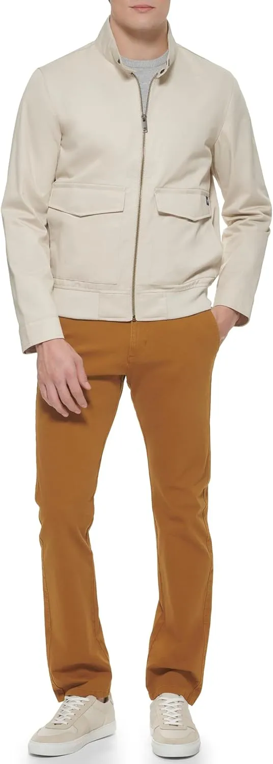 Dockers Men's Bomber Jacket with Snap Racer Collar