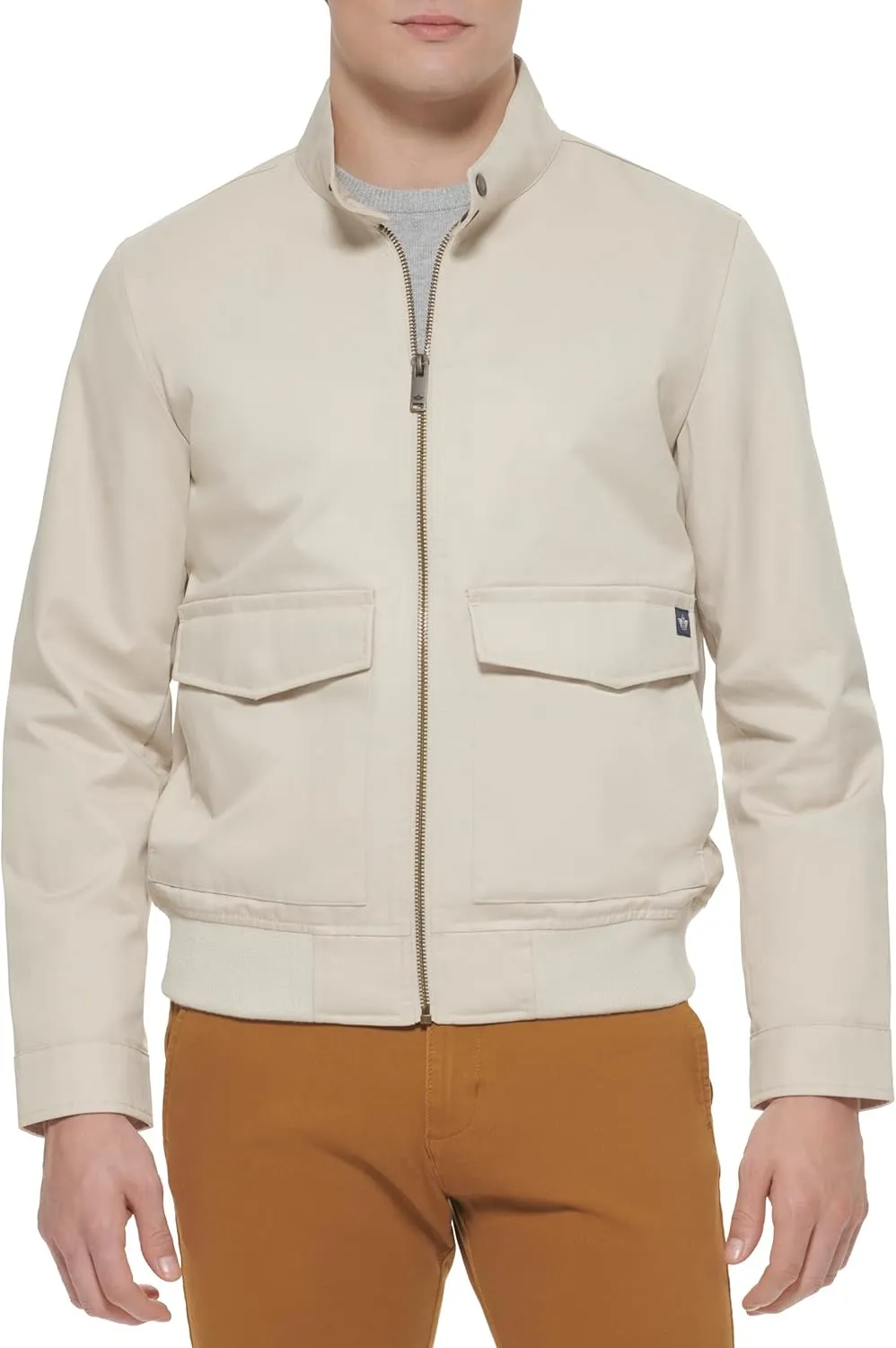 Dockers Men's Bomber Jacket with Snap Racer Collar