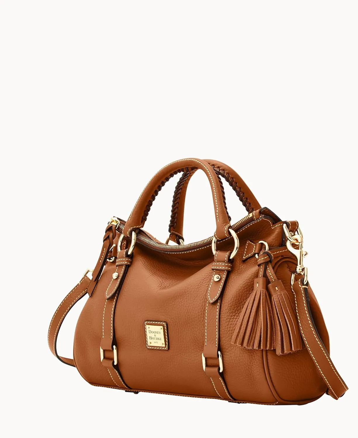 Dooney & Bourke Satchel Bags for Women, Pebble Grain Leather Satchel Handbag with Adjustable Shoulder Strap