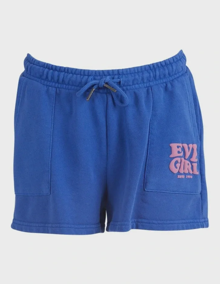 Eve Girl Aths Fleece Short (8-14) - Blue